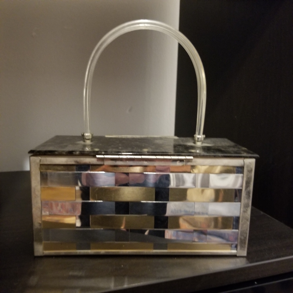 Vintage 1950 basket weave bag